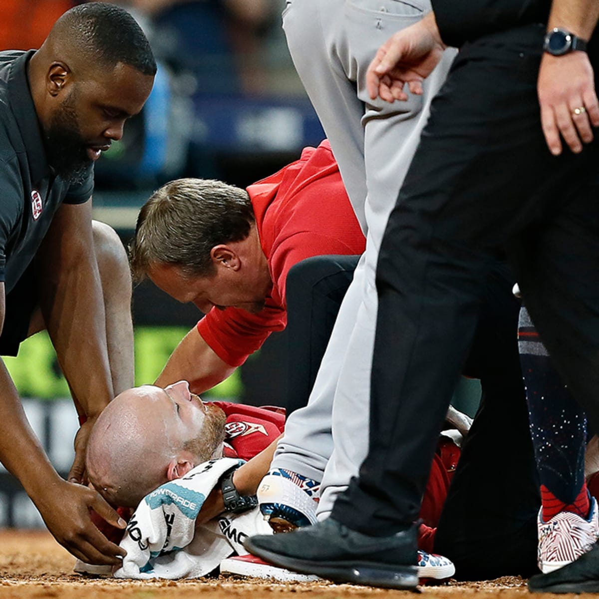 Angels' Jonathan Lucroy suffers concussion, fractured nose from home plate  collision