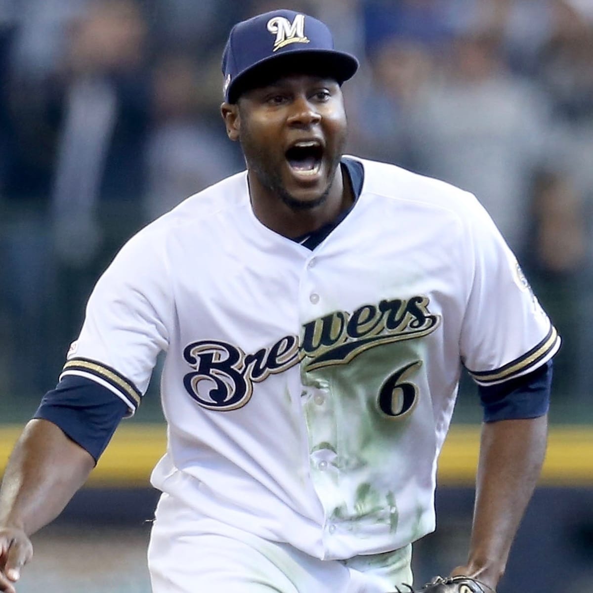 Milwaukee Brewers center fielder Lorenzo Cain as seen during a MLB News  Photo - Getty Images