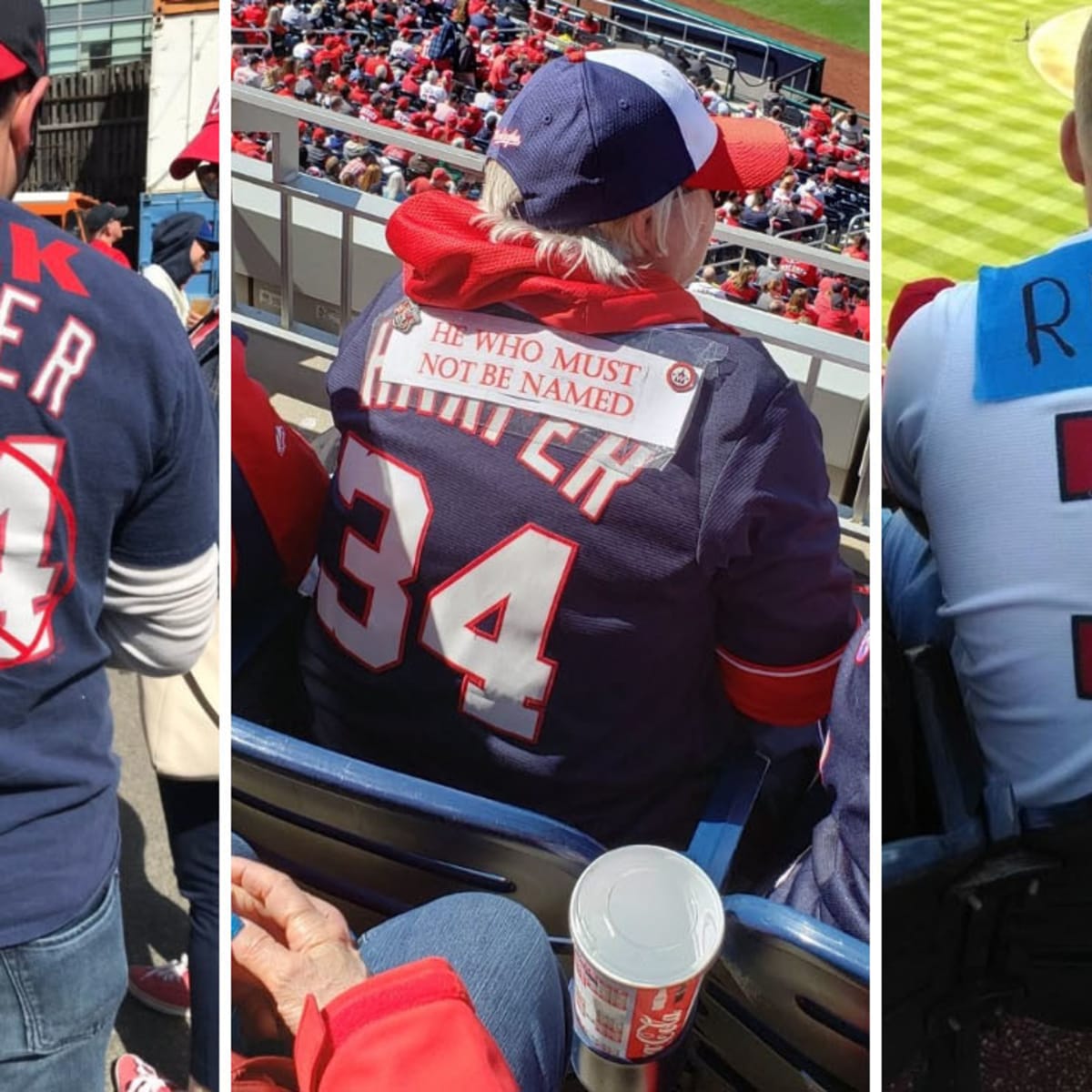 Nationals fans wear altered Bryce Harper jerseys on Opening Day - Sports  Illustrated