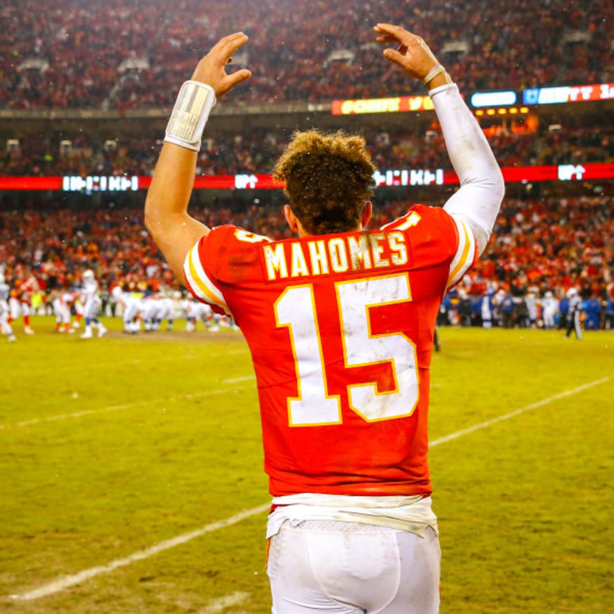 Kansas City Chiefs #15 Patrick Mahomes Black White Split 2020