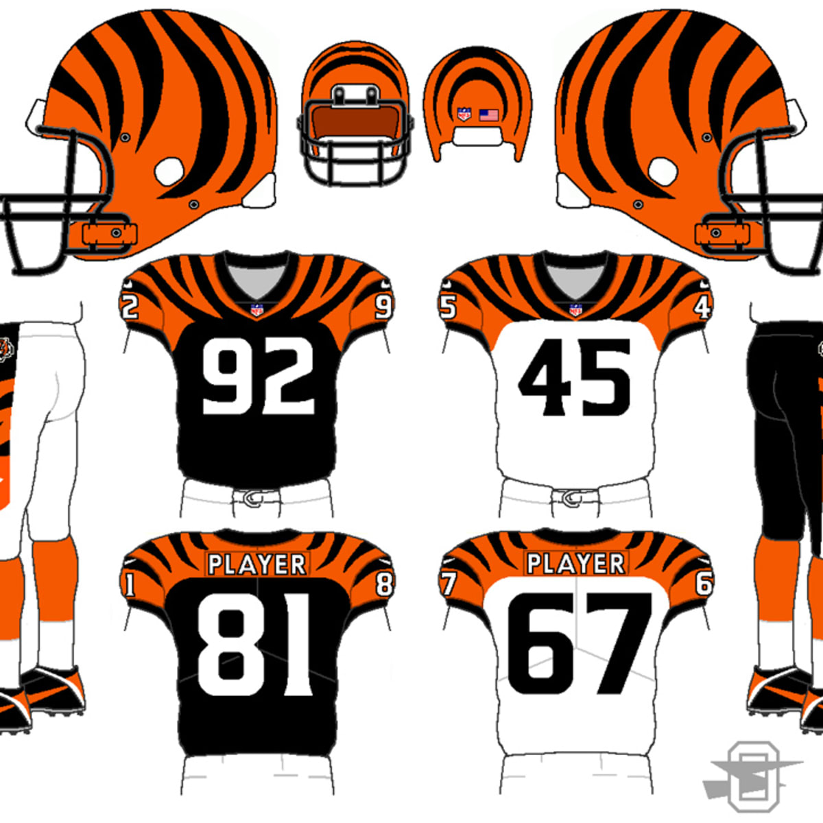 bengals jerseys through the years
