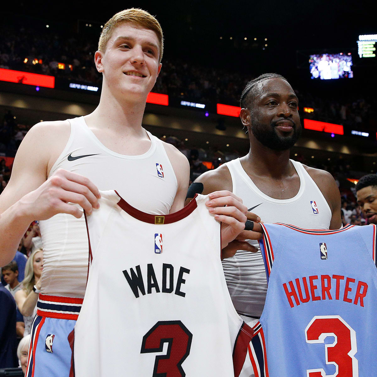 Dwyane Wade surprises Hawks' rookie Kevin Huerter with jersey swap NBA -  Bally Sports