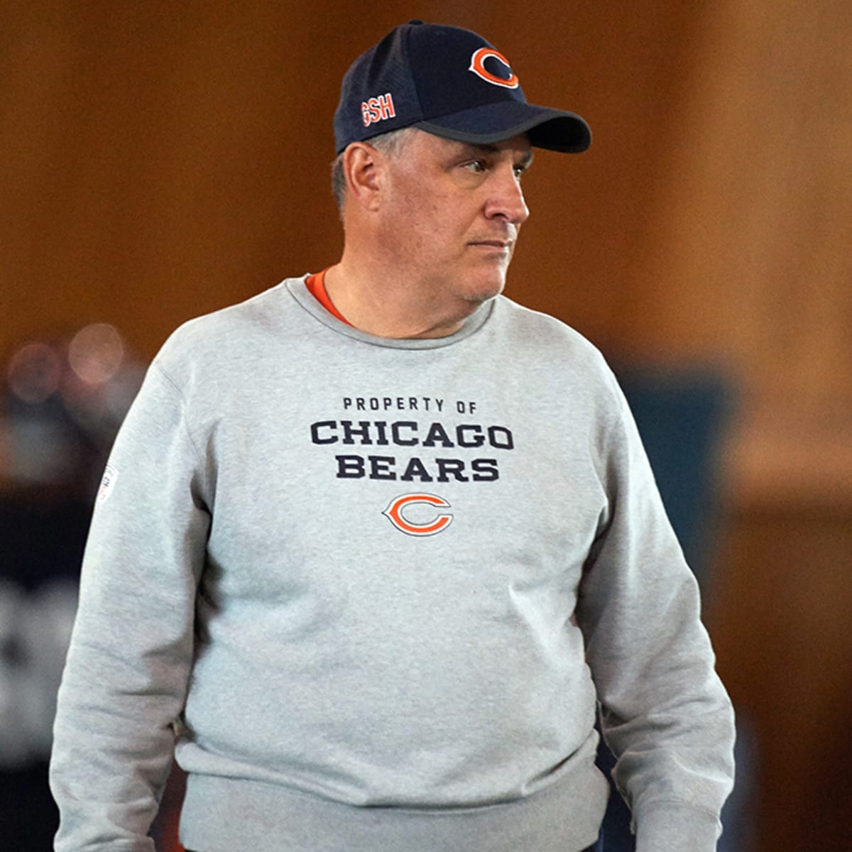 Head Coach Vic Fangio of the Denver Broncos wears an FDNY hat and