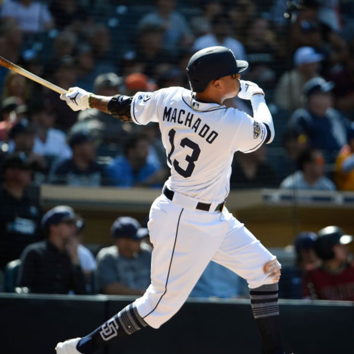 Padres' Manny Machado records five hits, including first home run