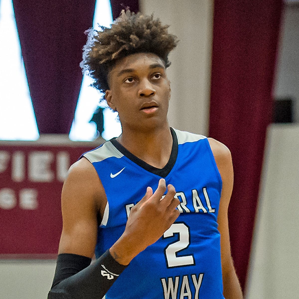 The future of basketball' plays at Federal Way High School. His name is  Jaden McDaniels.
