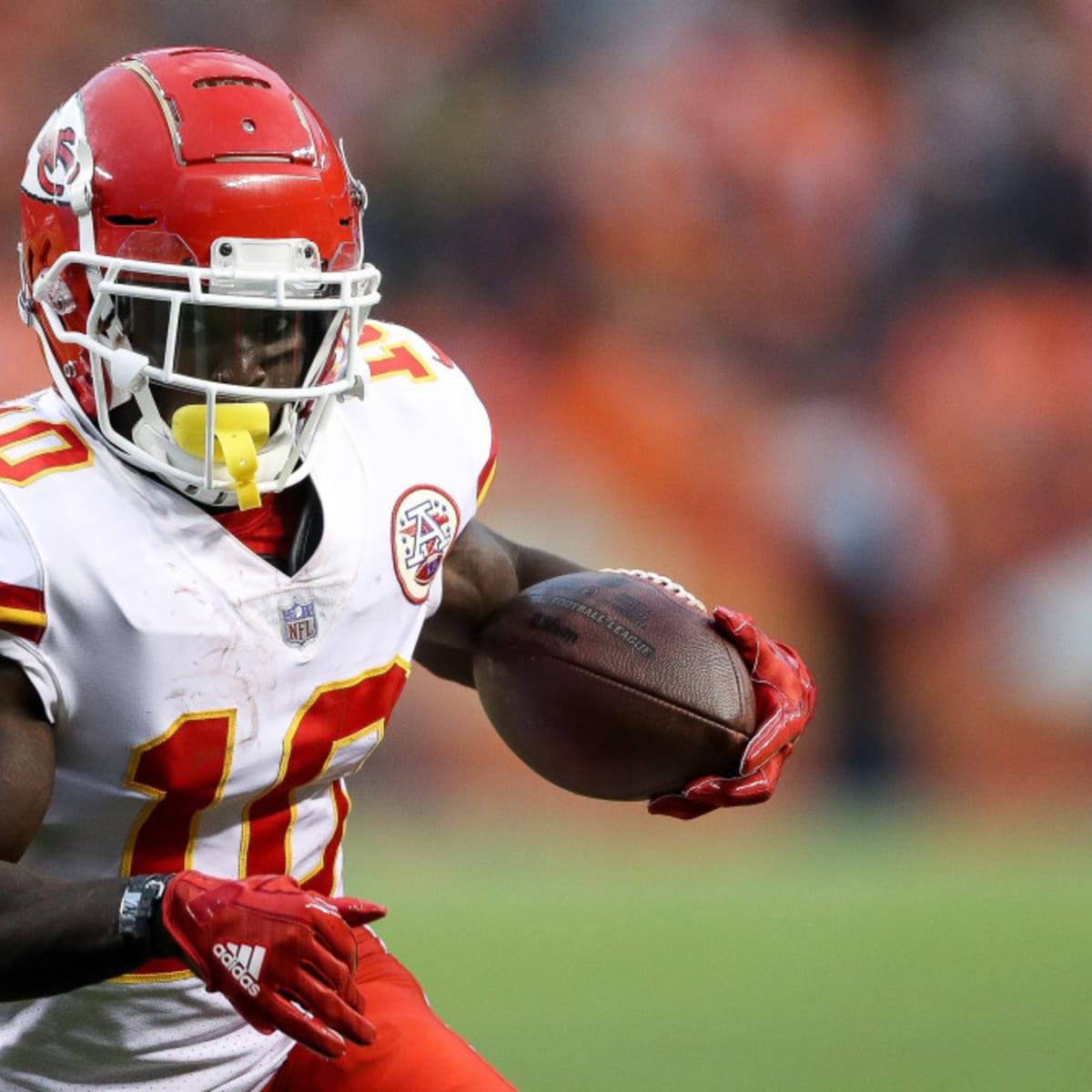 Kansas City Chiefs' Tyreek Hill is working to outrun past