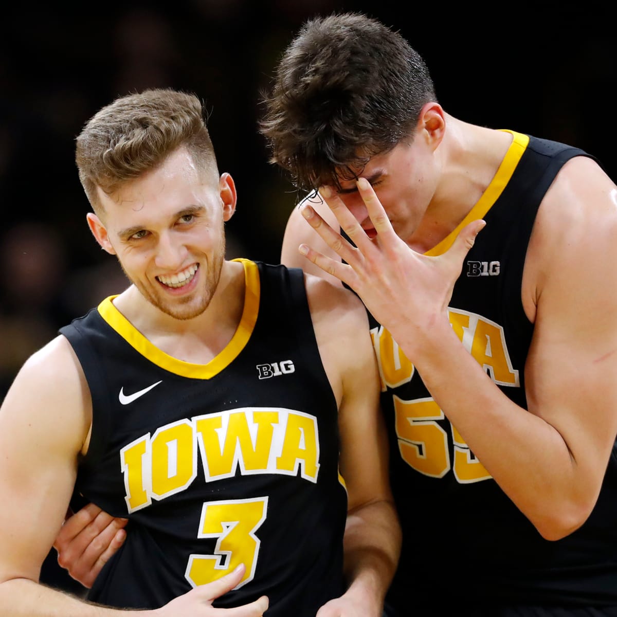 Jordan Bohannon reacts to win at Indiana 