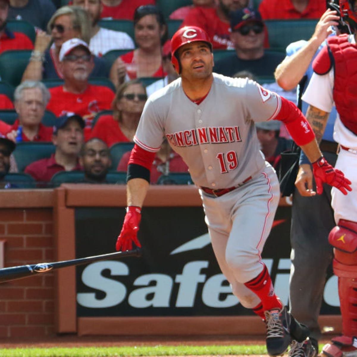 Reds' Joey Votto swaps signed jersey for fan's T-shirt during game - Sports  Illustrated