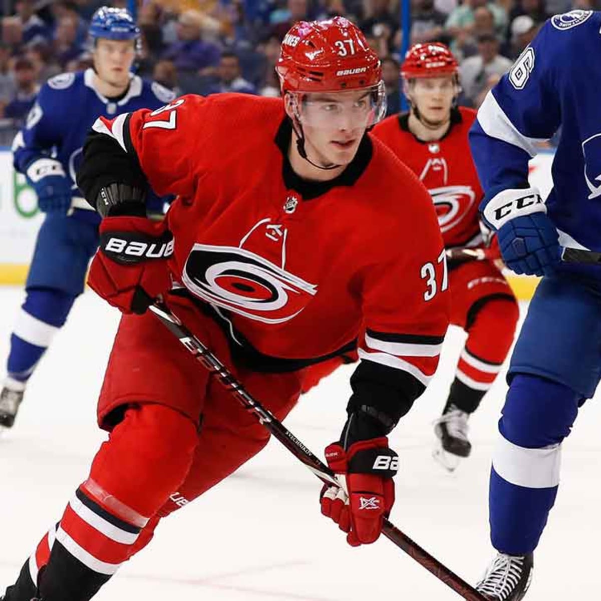 Svechnikov back on ice for Hurricanes at training camp