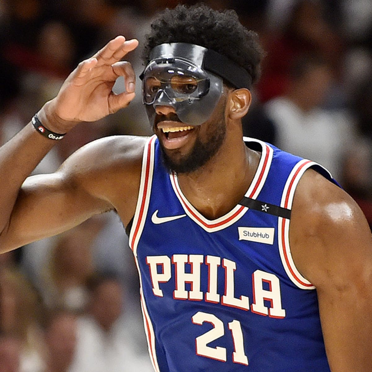 It's whatever': Joel Embiid brushes off wearing protective mask