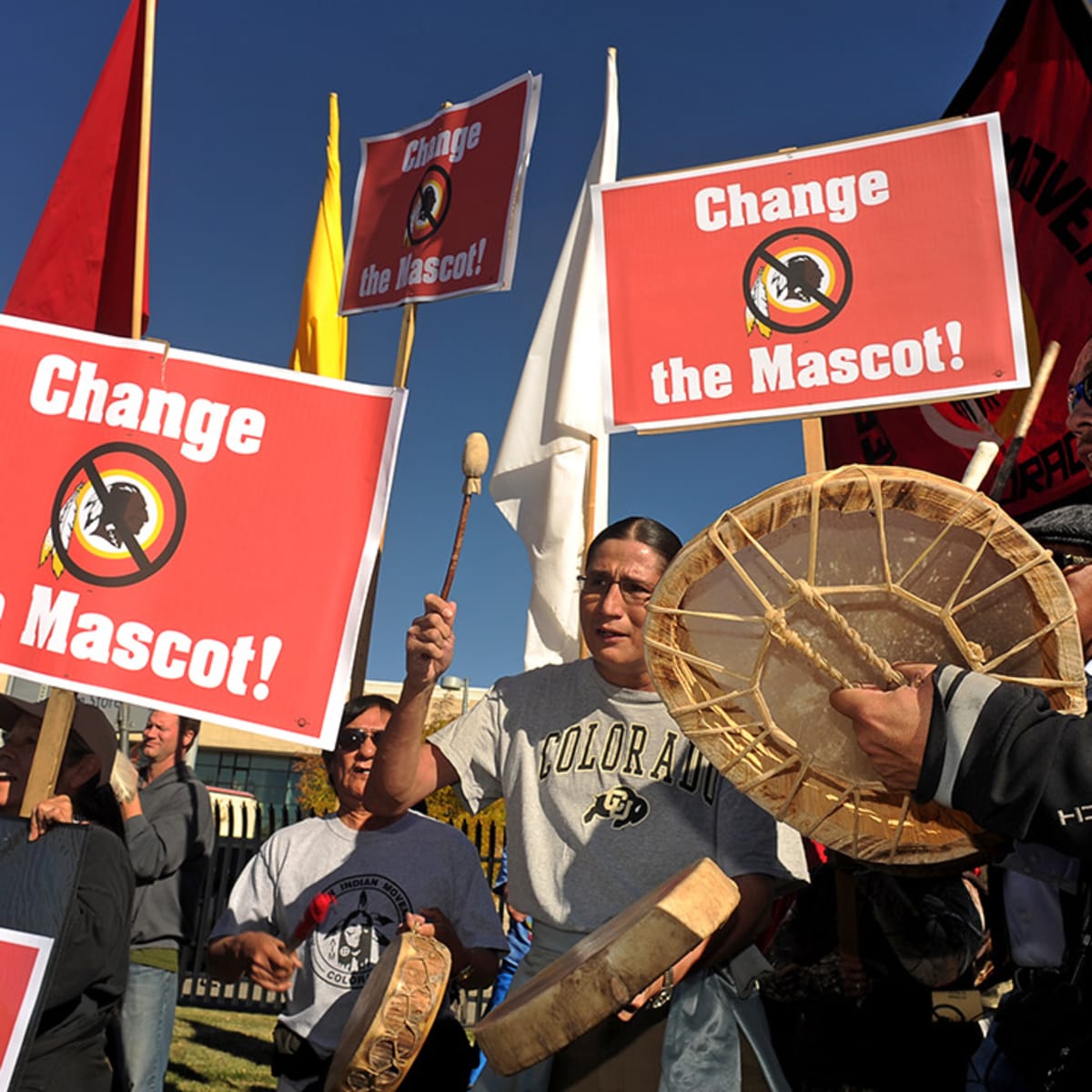 REDSKINS CONTROVERSY: Crowds gather to buy 'Save our mascot