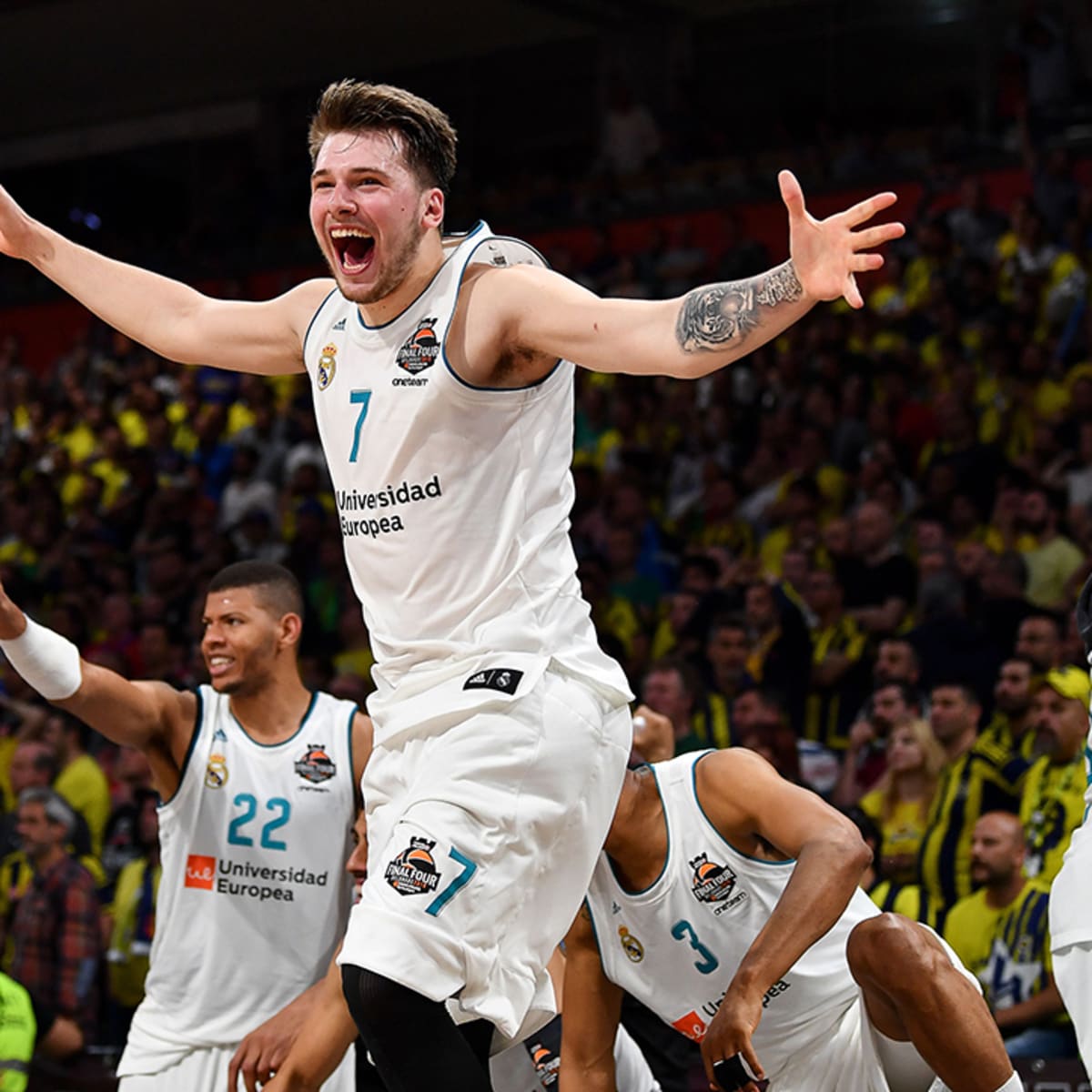 Doncic cheers on Real Madrid in basketball and football at the same time