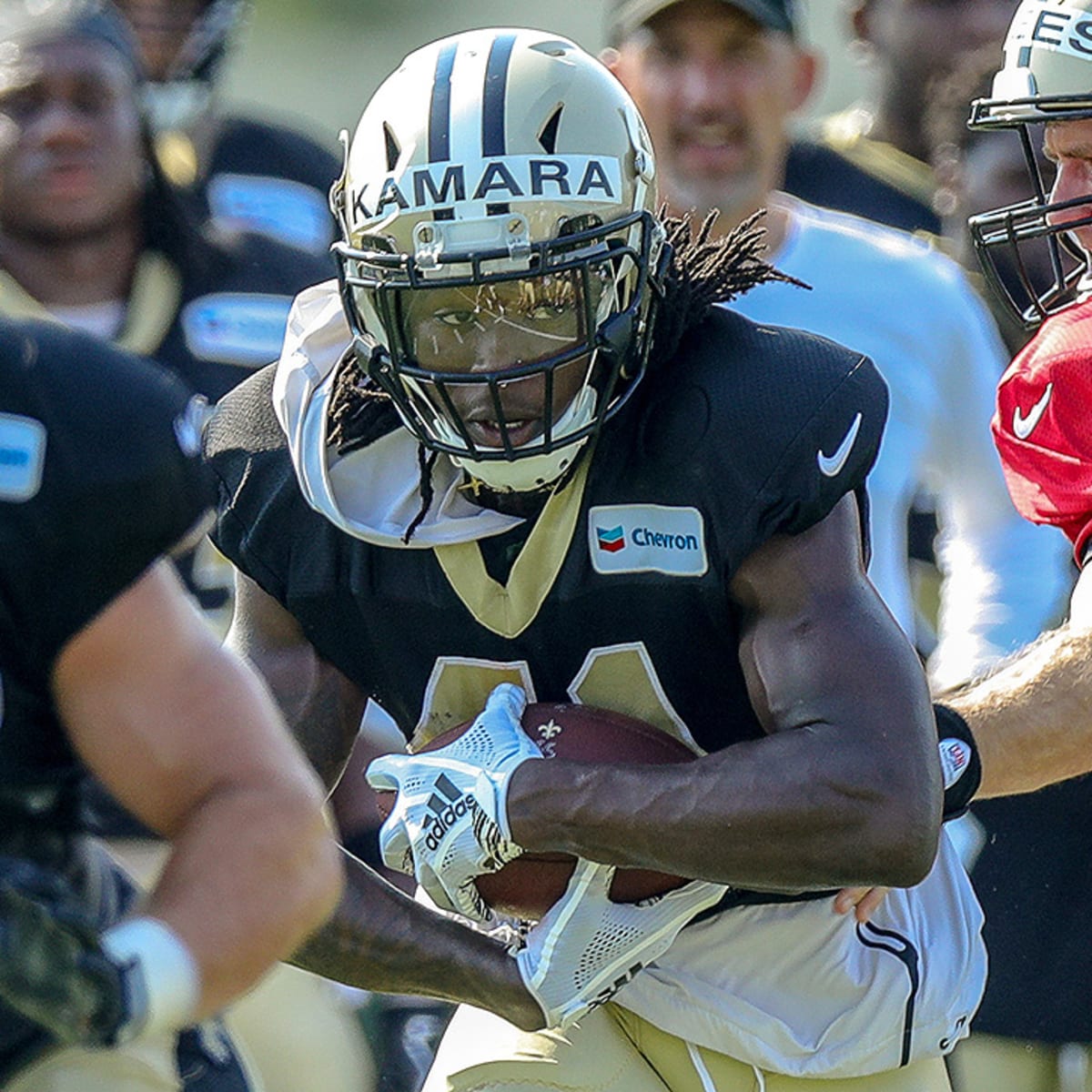 Saints continue padded practices on Airline Drive