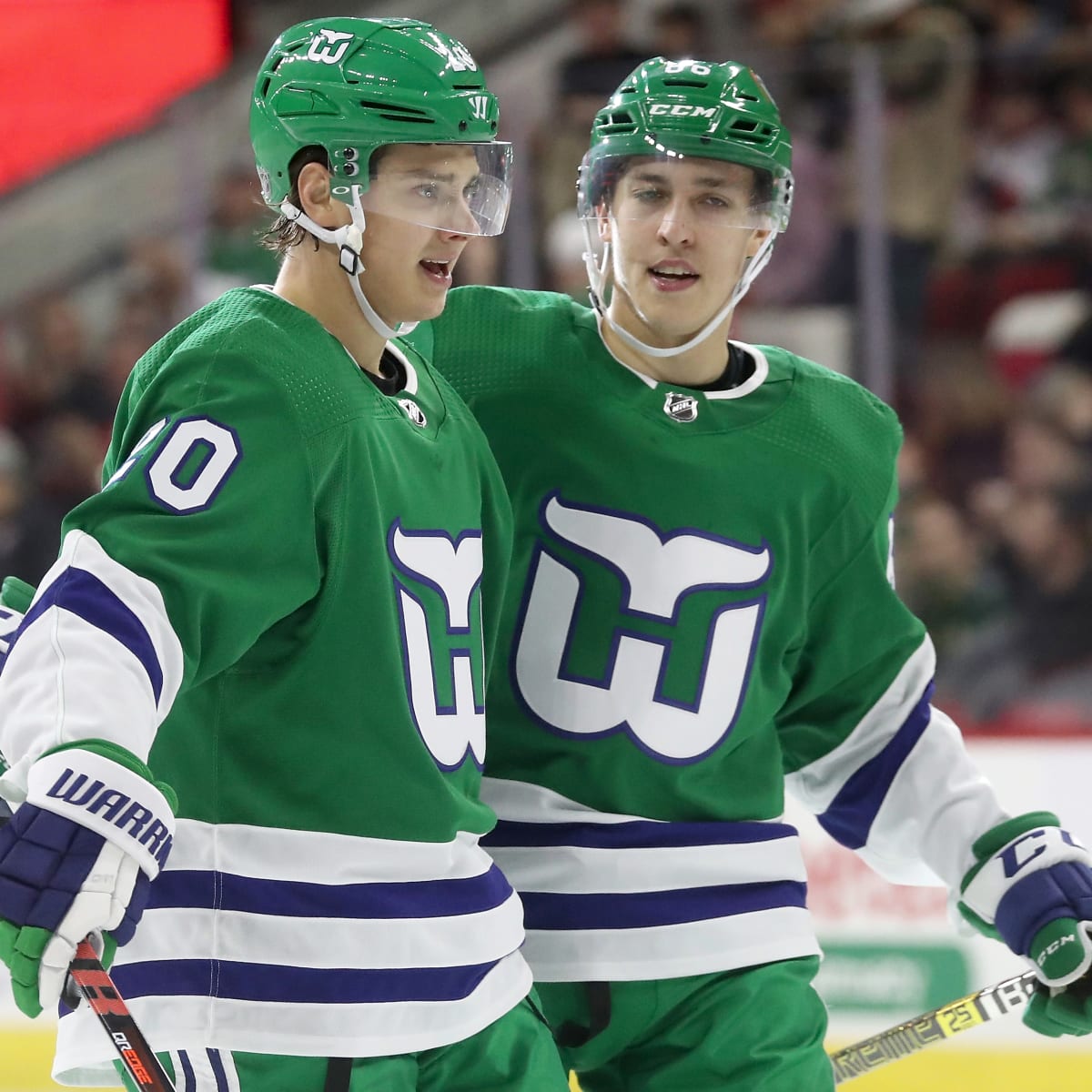 Hurricanes breaking out Whalers uniforms tonight in Boston, and