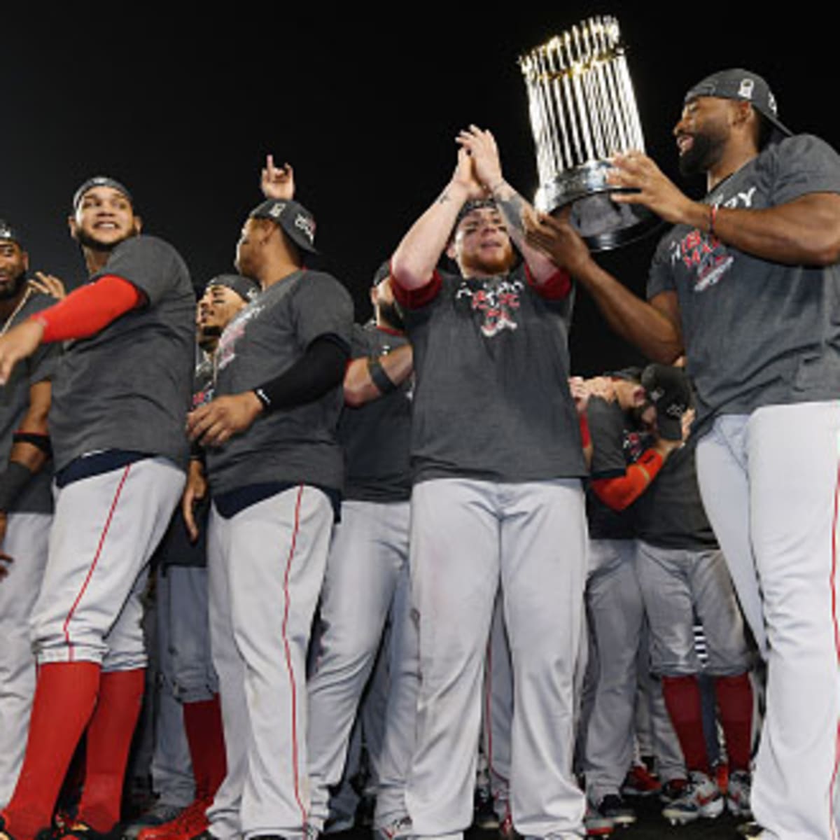 Celebrating World Series Champions Boston Red Sox