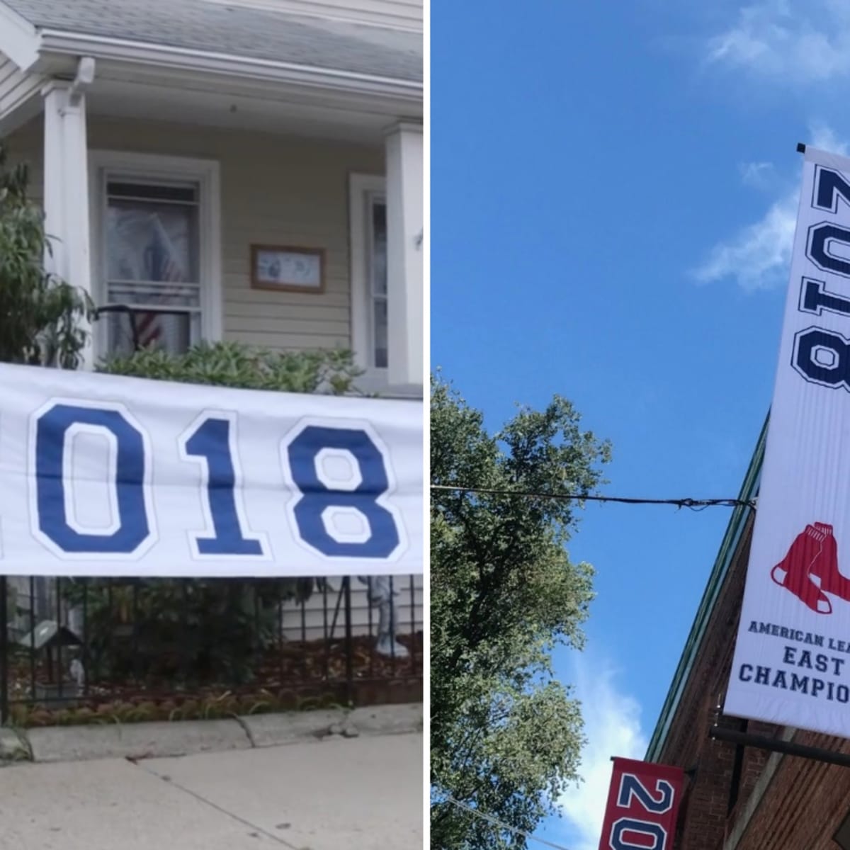 Red Sox division title banner falls off truck; its return may cost