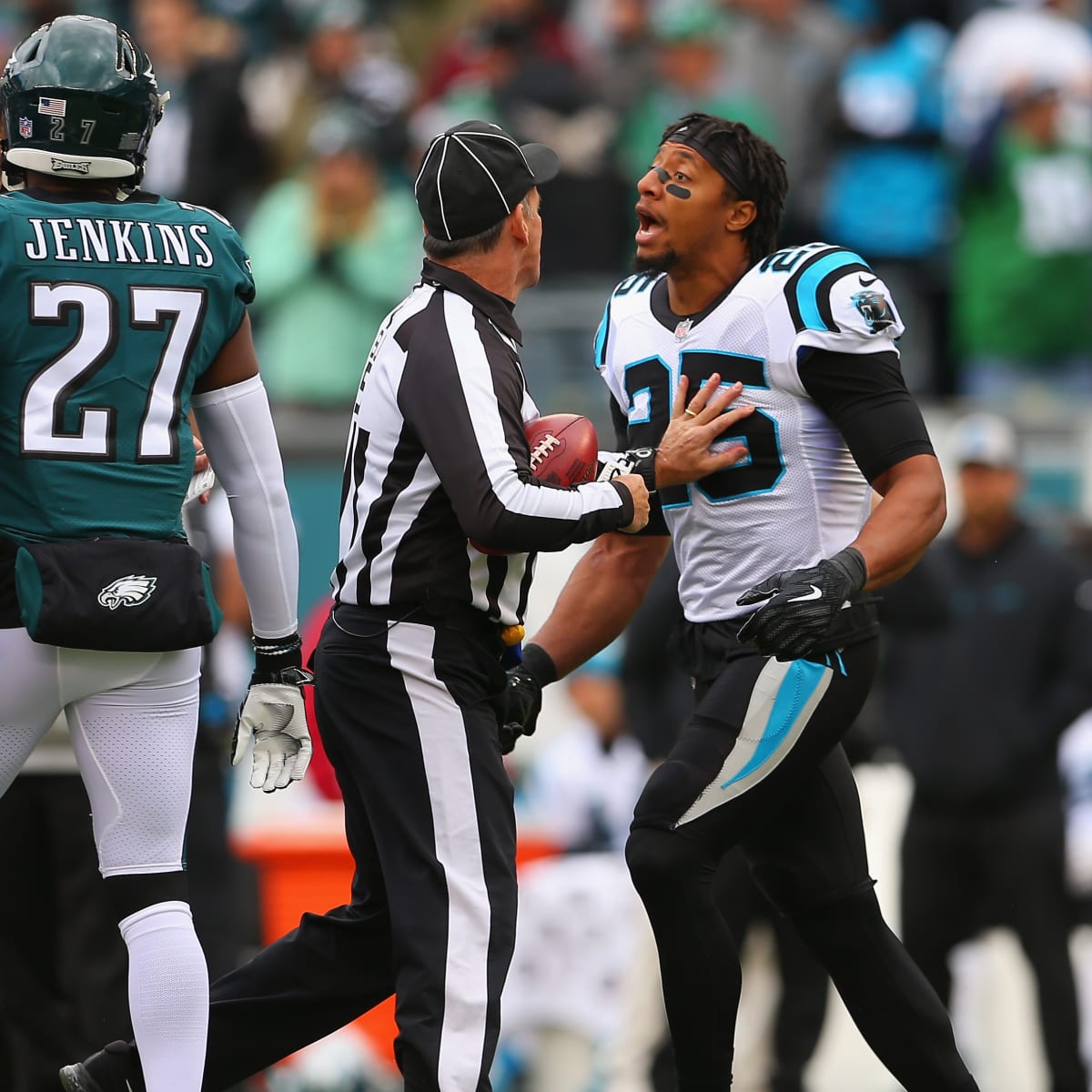 Eric Reid, Malcolm Jenkins separated after coin-toss clash