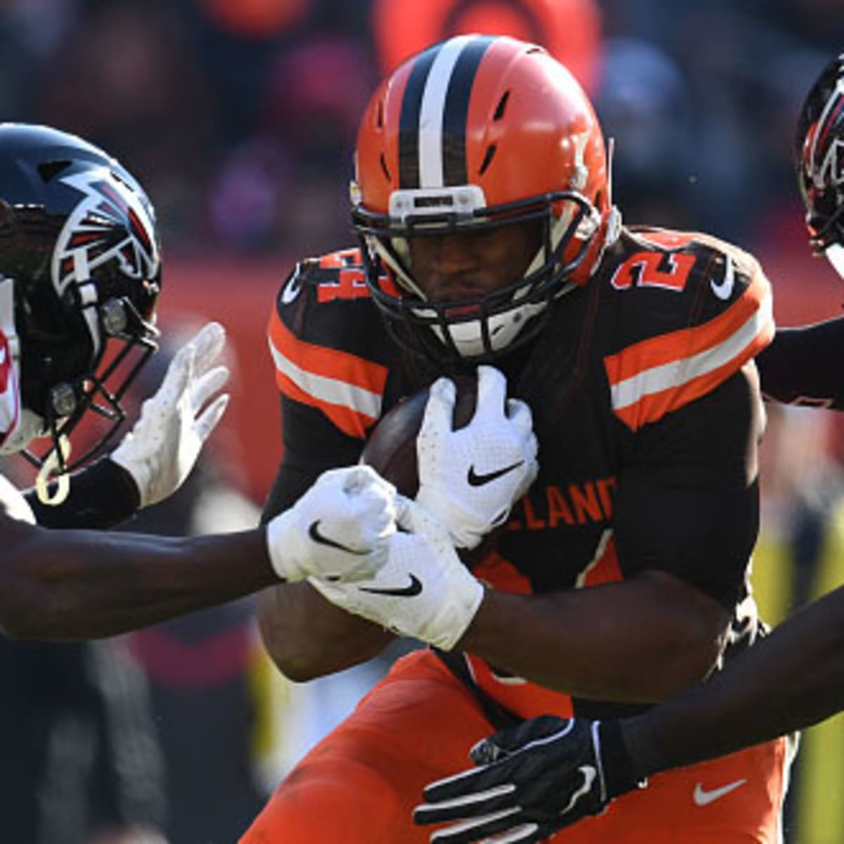 Chubb has 92-yard TD run in Browns' 28-16 win over Falcons