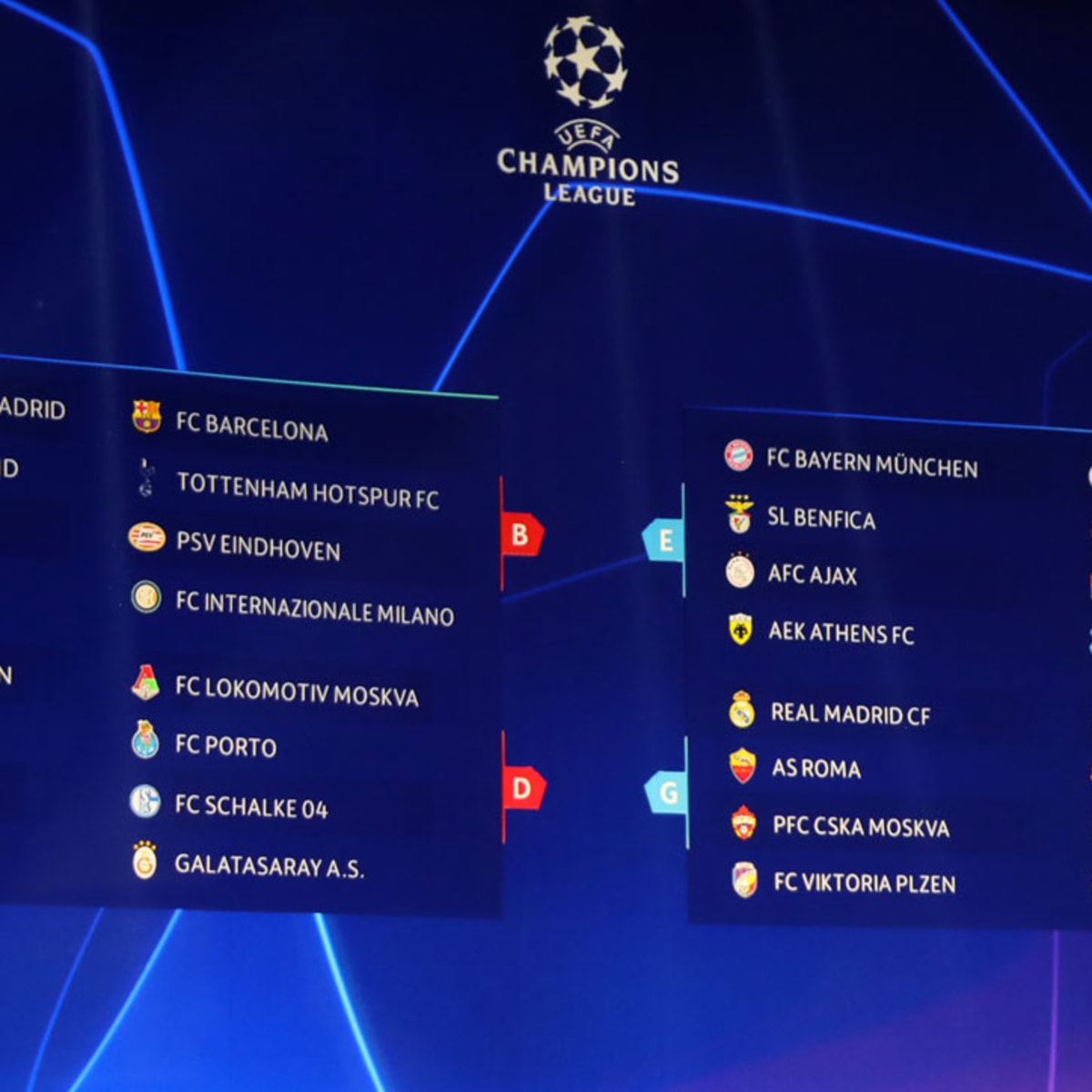 The results of the Champions League play-off round draw