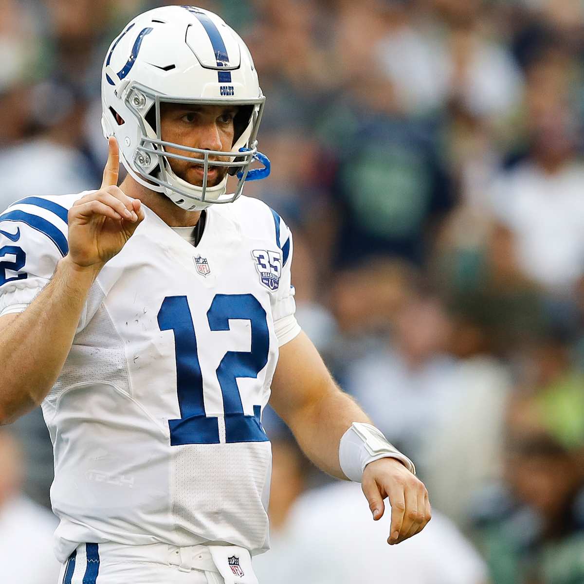 Andrew Luck's shoulder healthy after Terrell Suggs sack