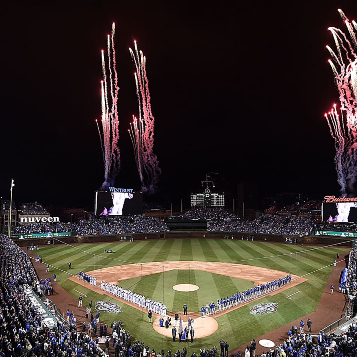 Banner moment: Chicago Cubs finally raise championship flag