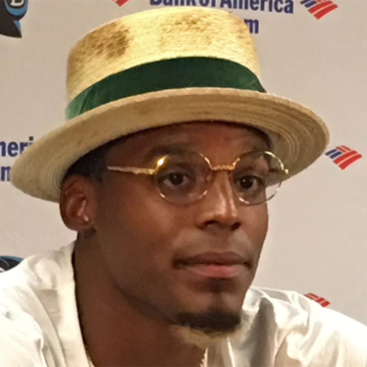 Cam Newton's old-timey straw hat is fly even by Cam Newton standards