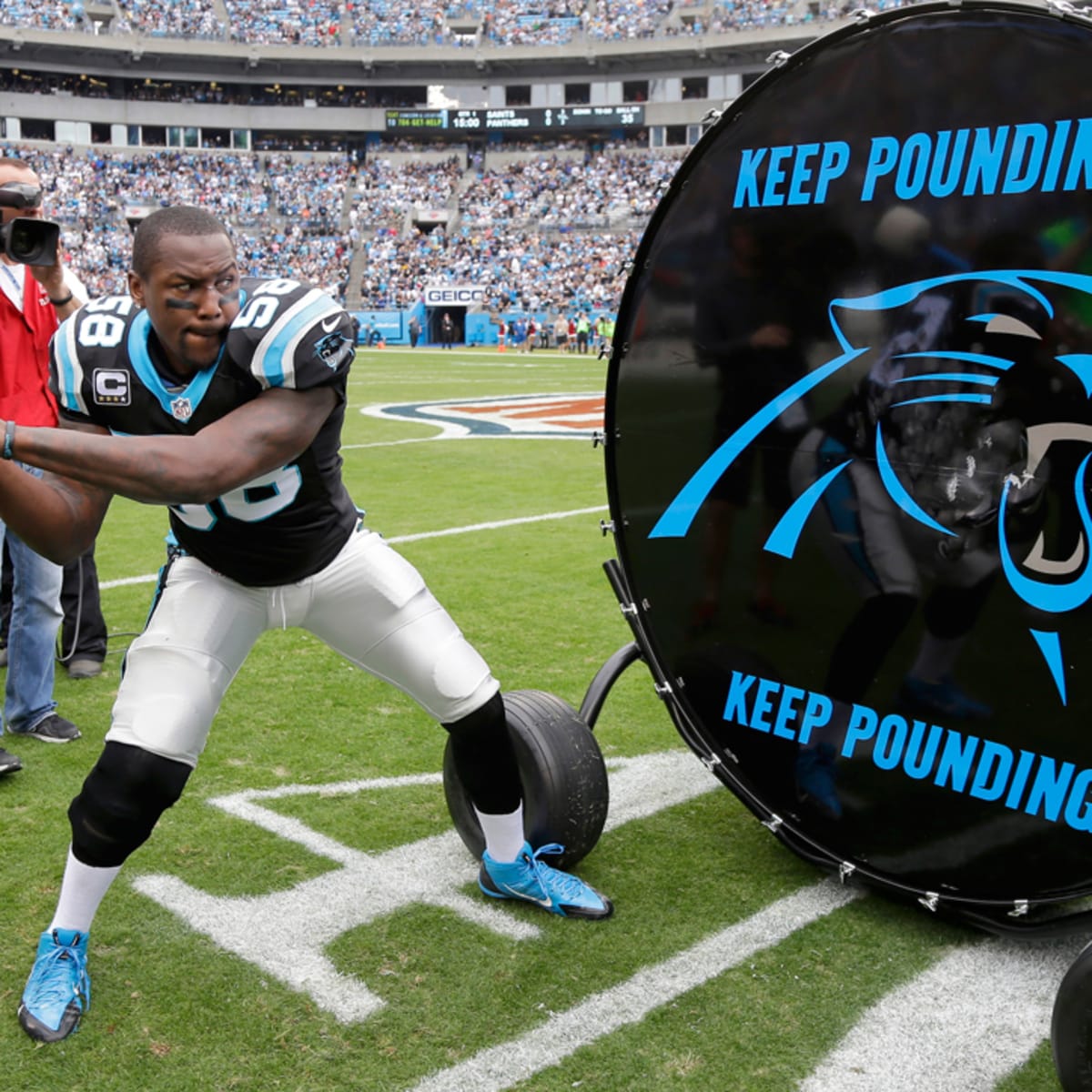 Carolina Panther Fan  Nfl photos, Carolina panthers, Color rush jerseys