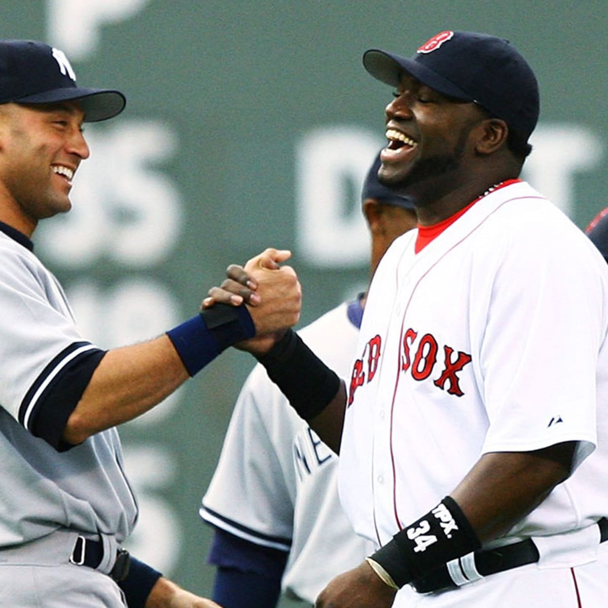 Derek Jeter is gifted a Jeter Red Sox jersey by David Ortiz : r/baseball