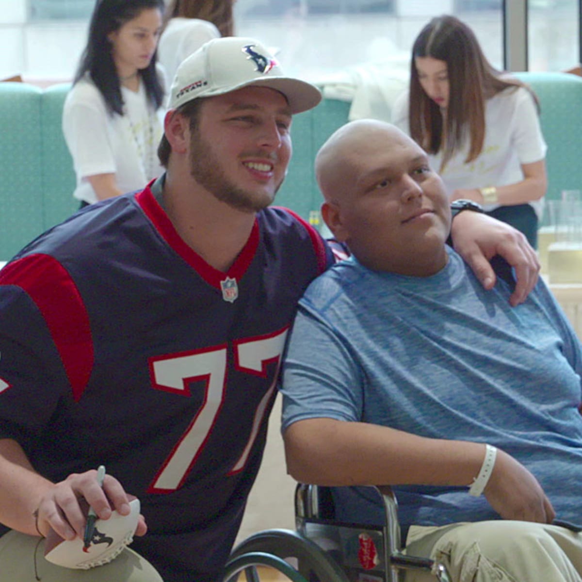 Cancer survivor David Quessenberry of Houston Texans makes NFL