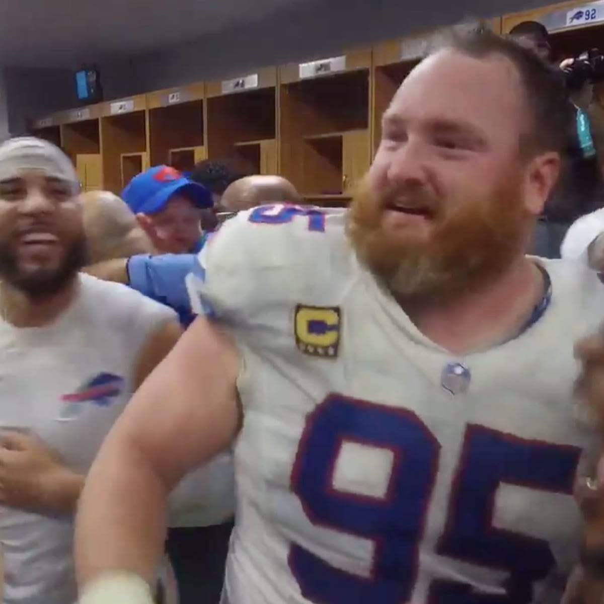 WATCH: Bengals celebrate victory over Bills in locker room