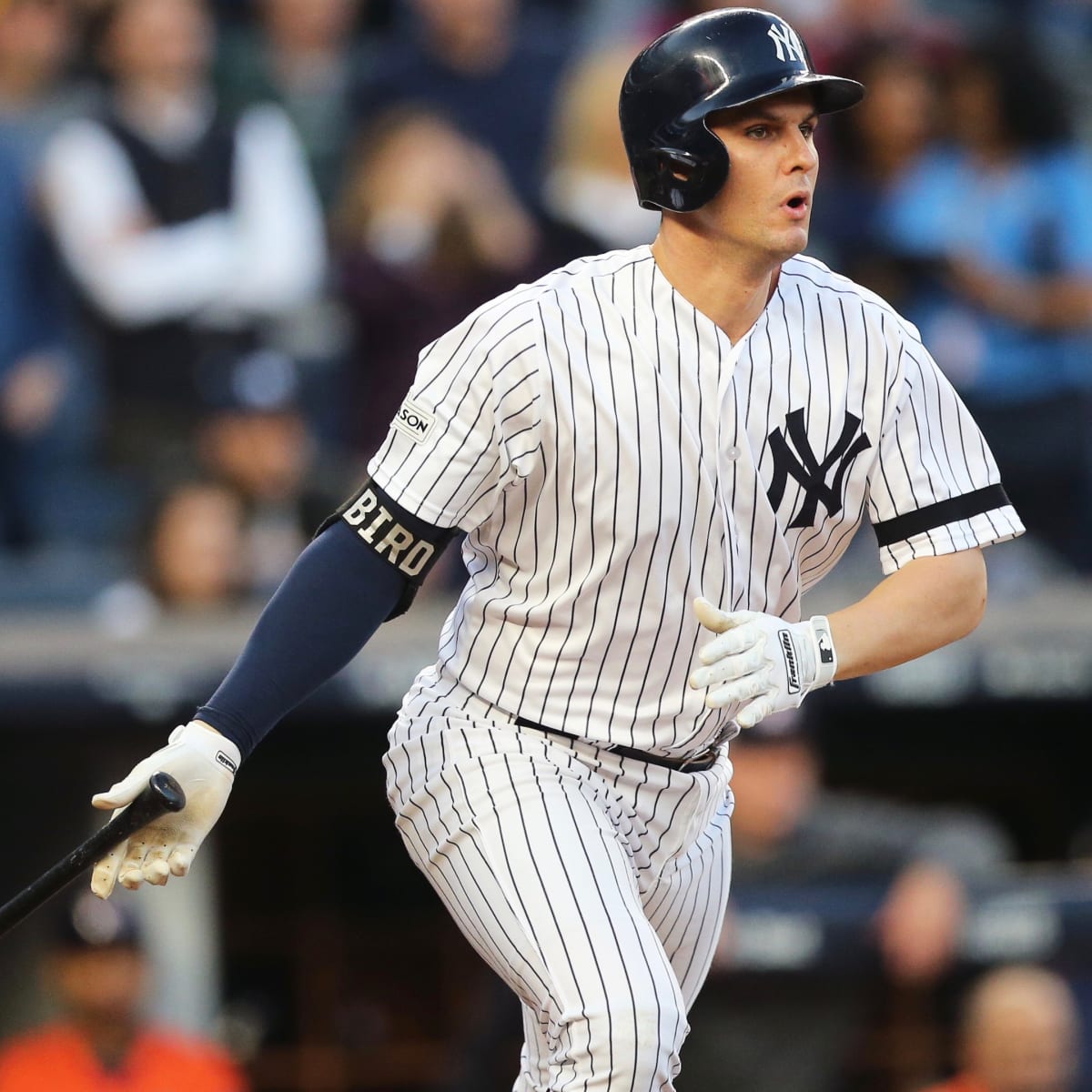 Texas Rangers' Greg Bird bats during the first inning of a spring