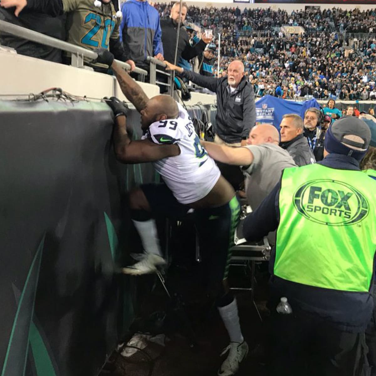 Jaguars ban four fans who threw items in Seahawks game