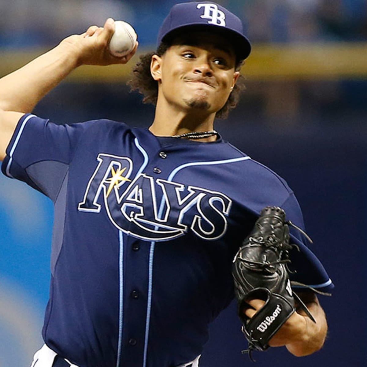 Hank Conger of the Tampa Bay Rays looks on against the Minnesota News  Photo - Getty Images