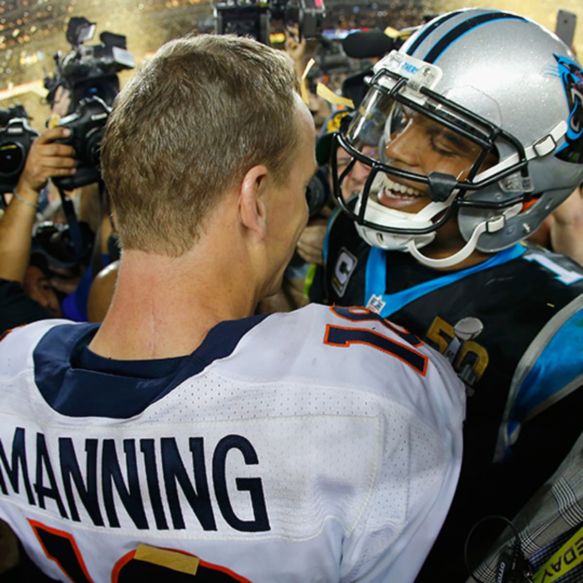 Peyton Manning & Cam Newton Prep for Super Bowl 2016 (Photos