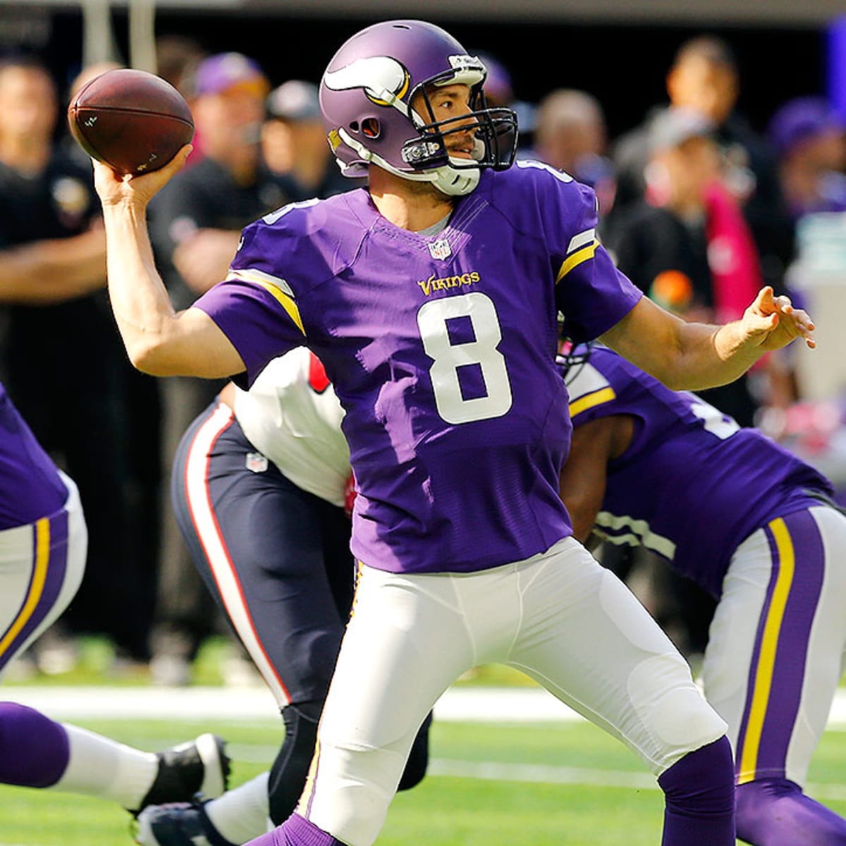 Vikings QB Sam Bradford hits Kyle Rudolph for a touchdown vs Giants