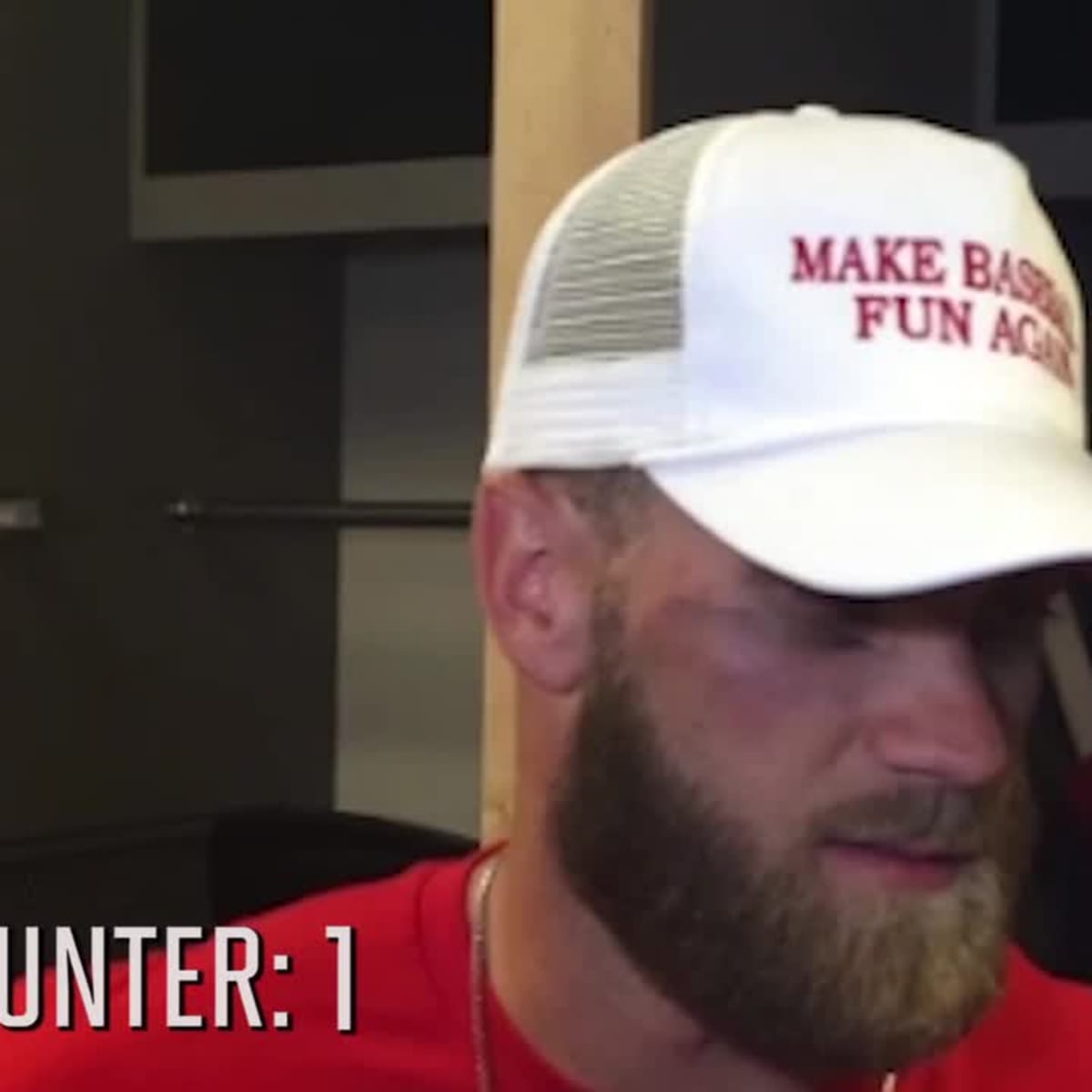 Photo: Bryce Harper dons 'Make Baseball Fun Again' hat - Sports Illustrated