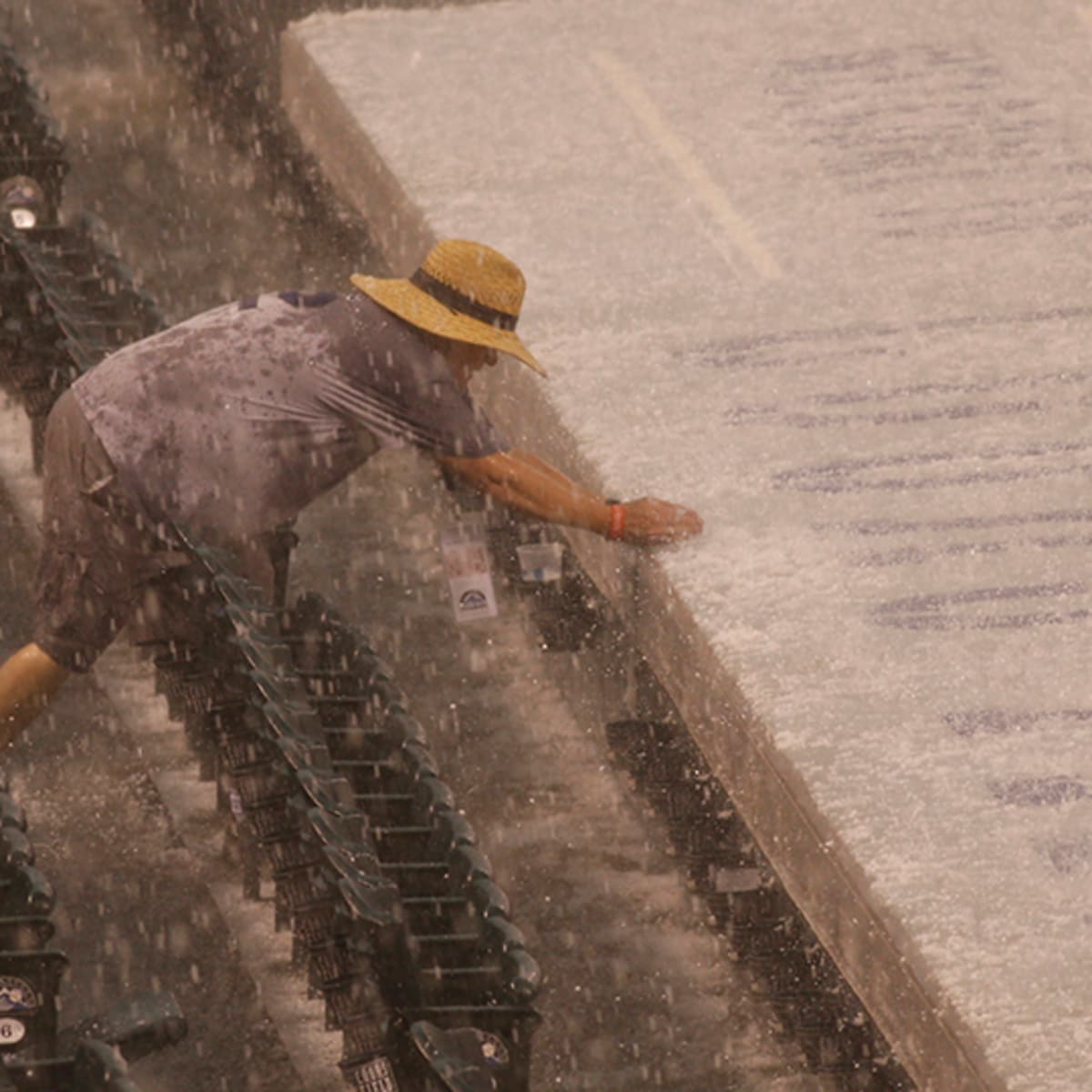 Hail, flooding cause delay at Coors before Jays-Rockies