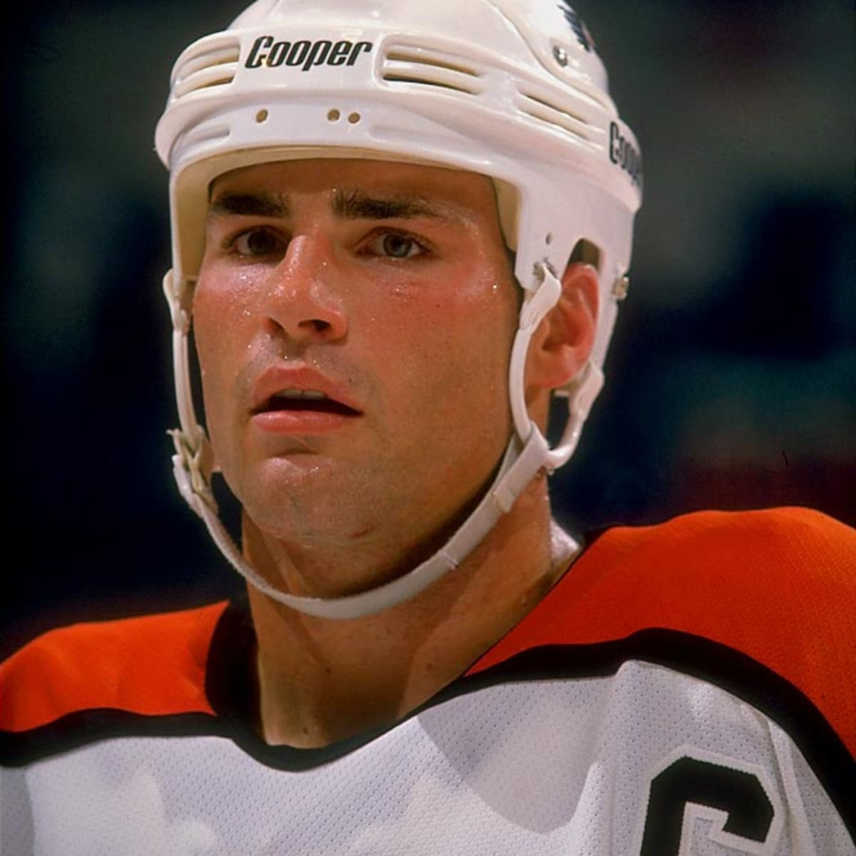 1998 Eric Lindros Philadelphia Flyers Orange CCM NHL Hockey Jersey