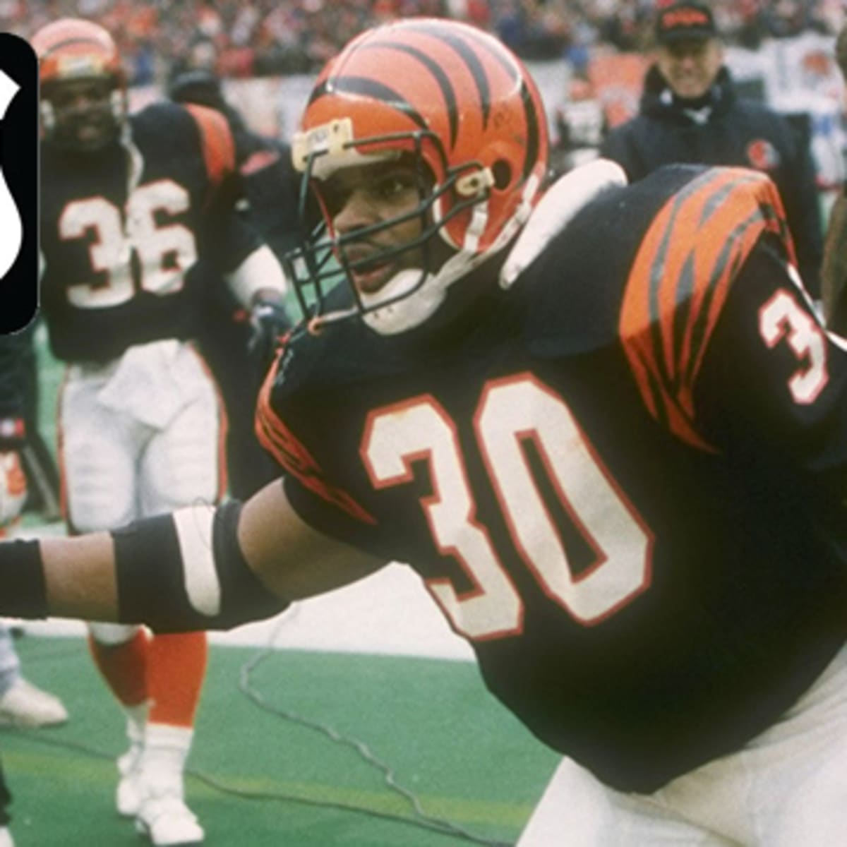 Ickey Woods Bengals Signed Football Jersey