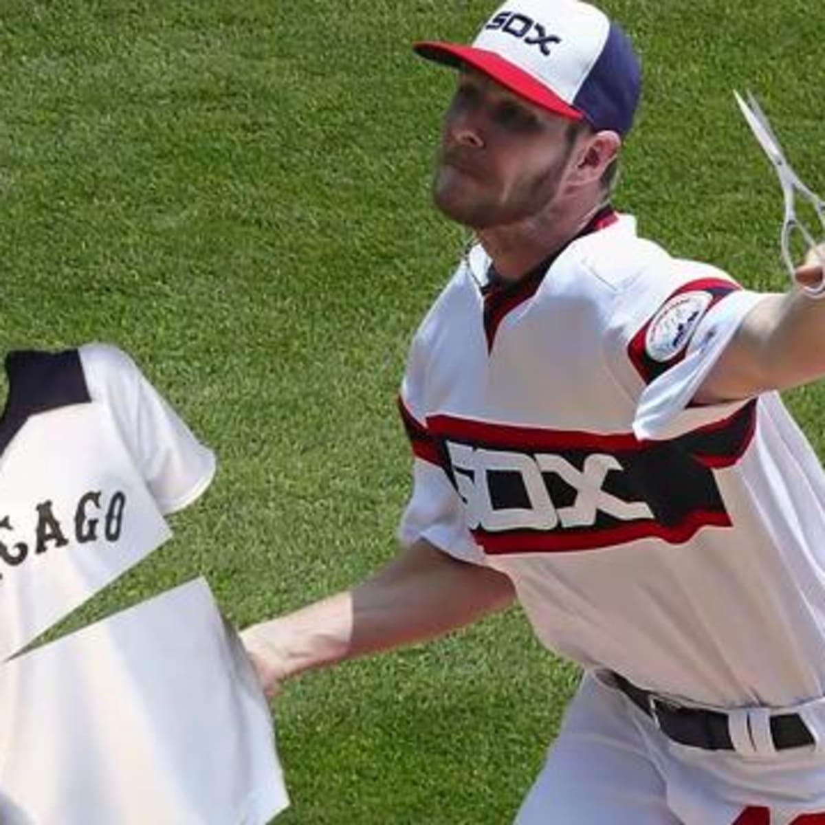 Chris Sale cut up all of the White Sox' throwback jerseys because