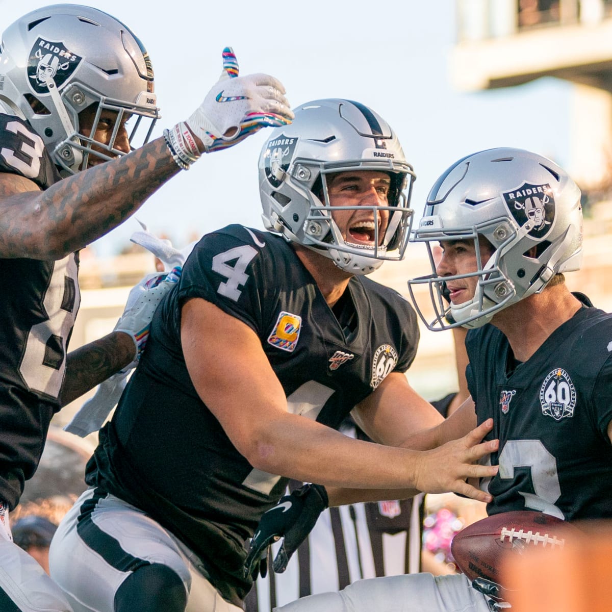 Las Vegas Raiders free safety Trevon Moehrig (25) takes down Kansas City  Chiefs running back Derrick