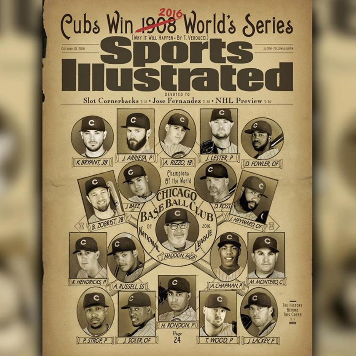 St. Louis Cardinals, 1968 World Series Champions Sports Illustrated Cover  Poster