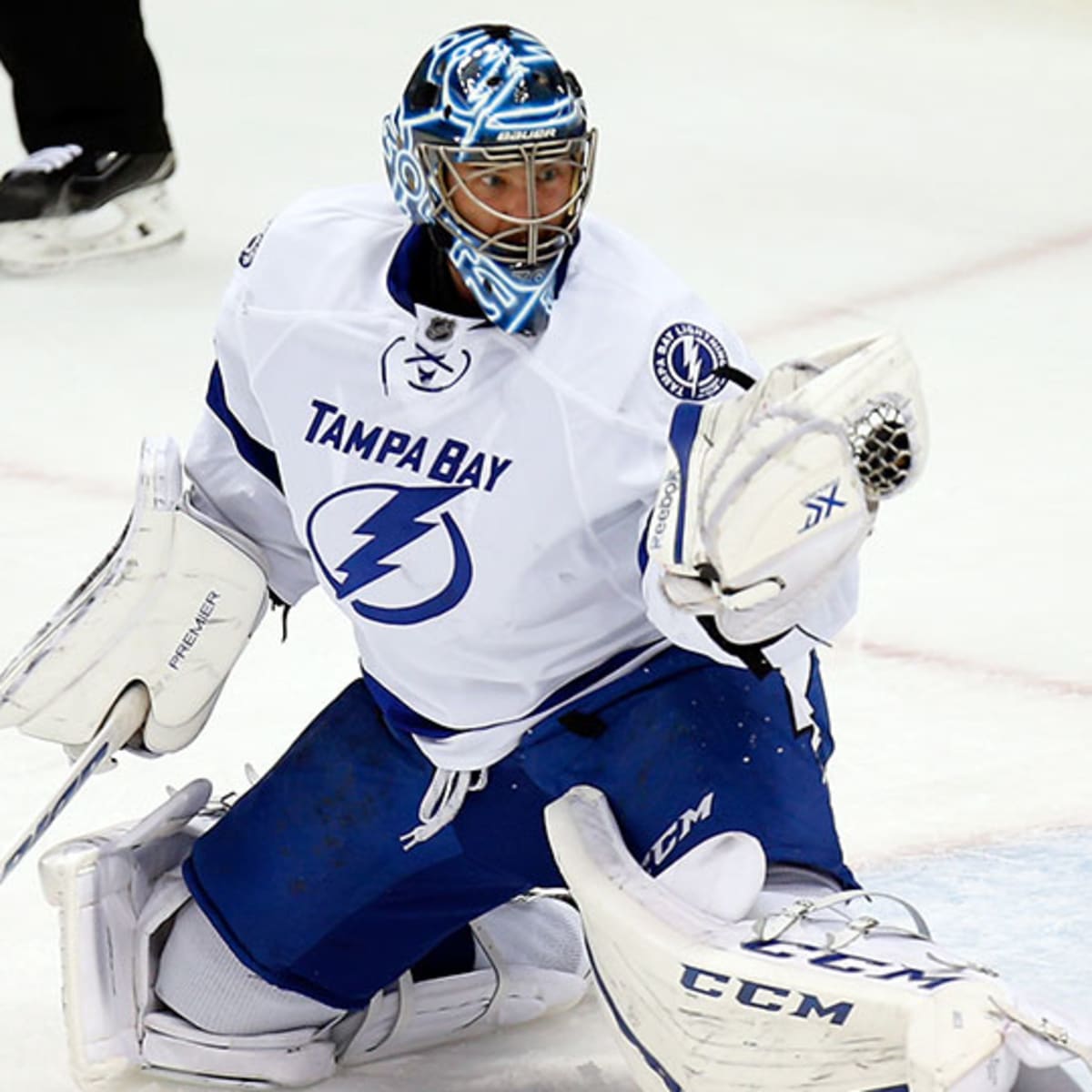 Lightning's Ben Bishop taken off the ice on a stretcher vs Pens - Sports  Illustrated