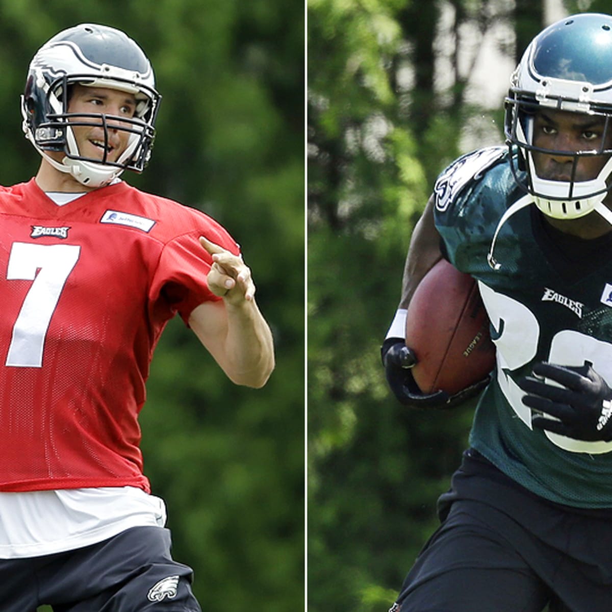 Philadelphia Eagles' Sam Bradford, left, and DeMarco Murray