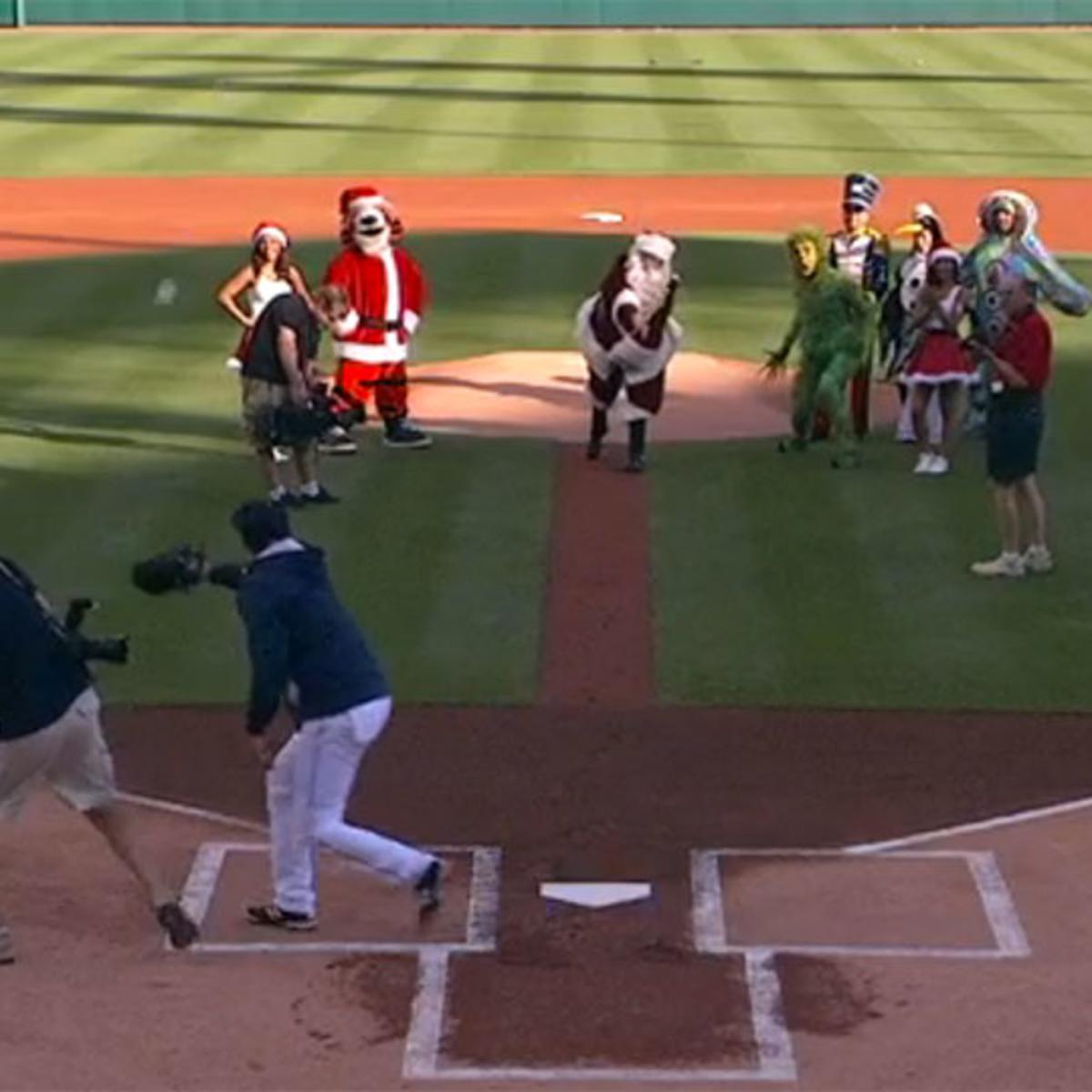 Tigers vs Mariners: Santa Claus throws terrible first pitch - Sports  Illustrated