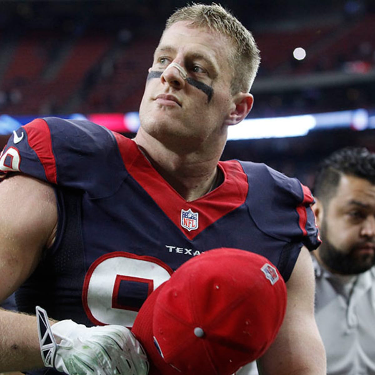 JJ Watt with Baby Son at Houston Texans Ring of Honor Induction