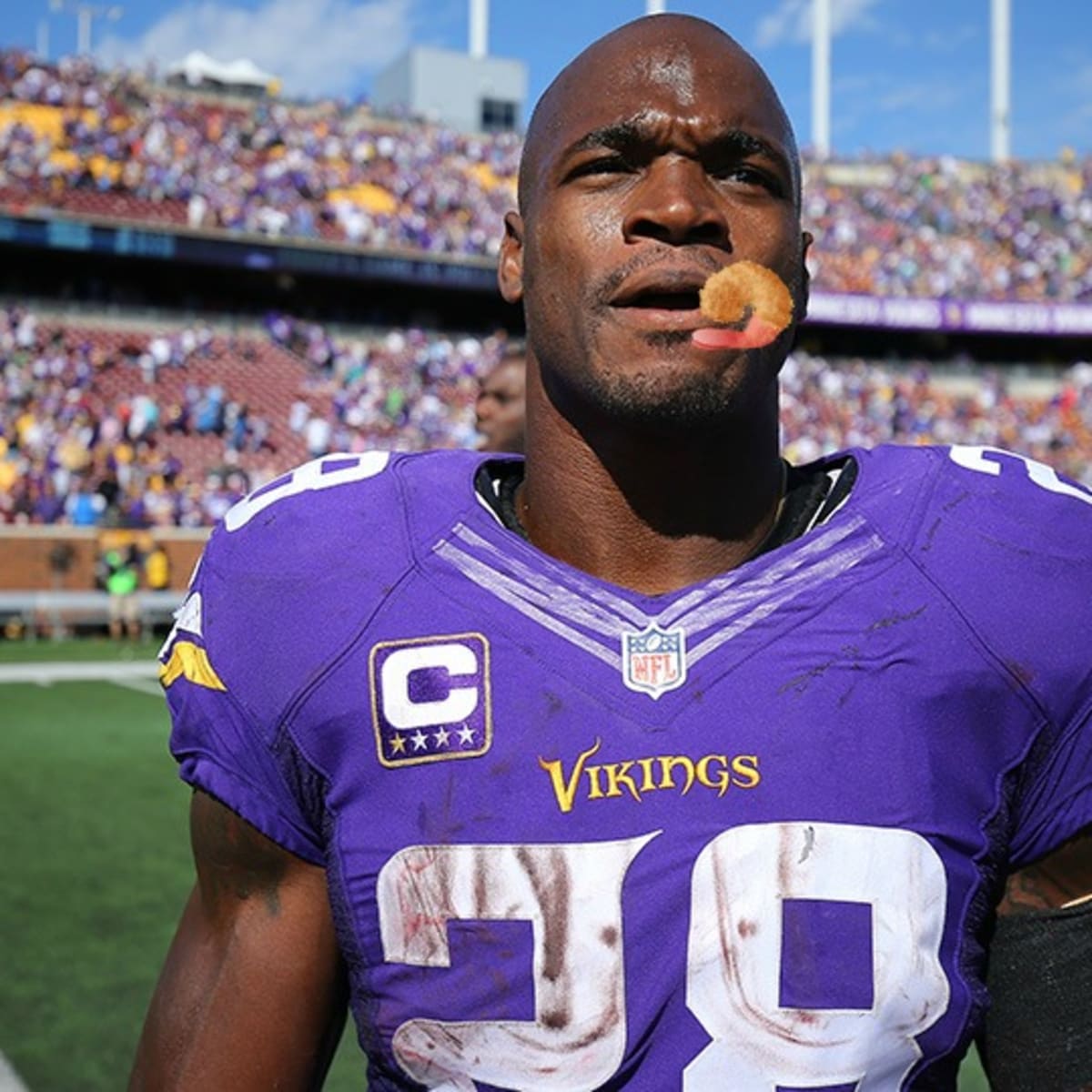 Adrian Peterson Has a Bizarre Explanation for Why He Ate Shrimp