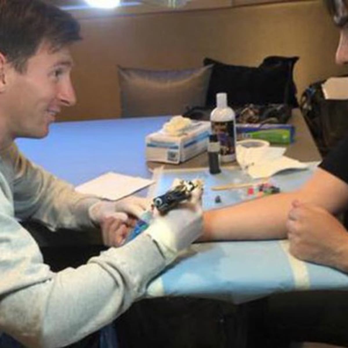 More than skin deep Fans line up for Messi tattoo The New Indian Express