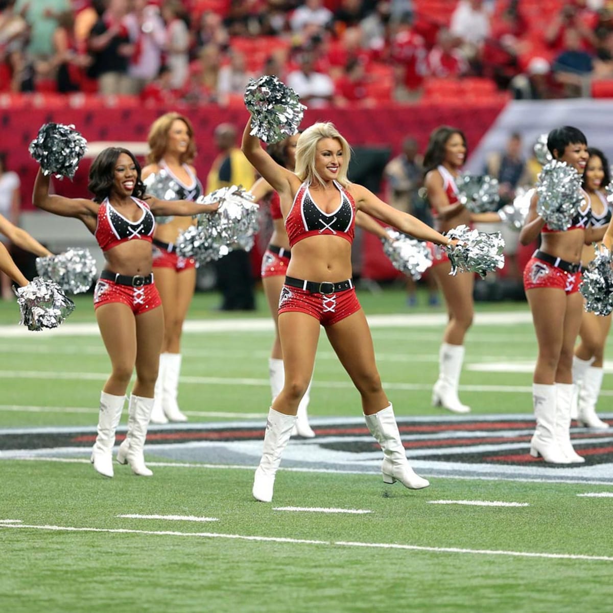 Atlanta Falcon Cheerleader  Atlanta falcons cheerleaders, Nba cheerleaders,  Falcons cheerleaders