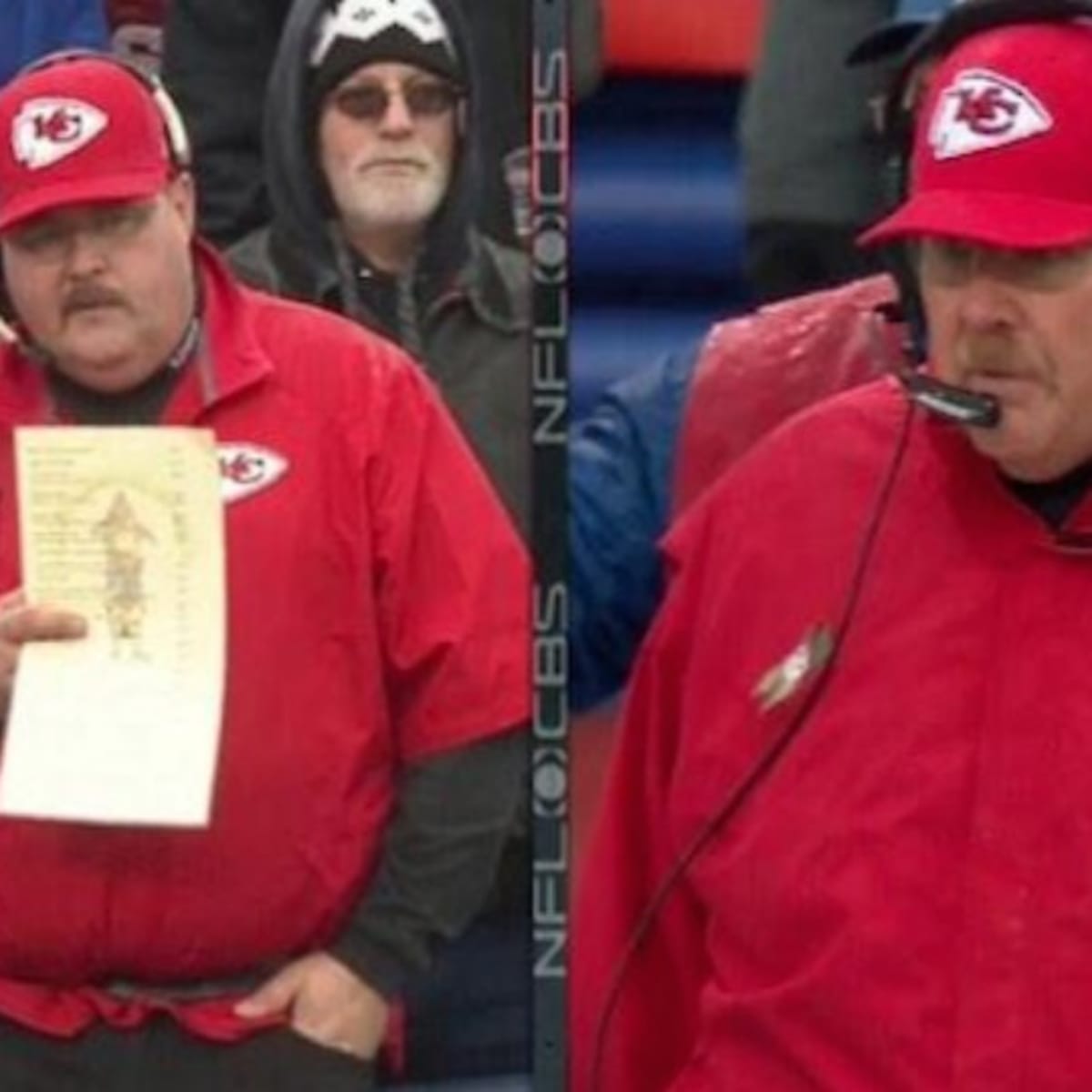 Kansas City Chiefs head coach Andy Reid looks at a replay during an NFL  football game against the Buffalo Bills Sunday, Oct. 16, 2022, in Kansas  City, Mo. (AP Photo/Ed Zurga Stock